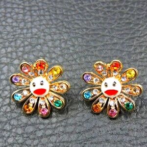 Betsey Johnson happy flowers with smiling face NWT